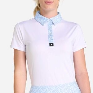 Bad Birdie White and Blue Patterned Button Down Shirt